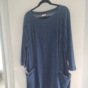 J. Jill Pocketed Denim Dress XL